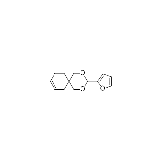 3-(呋喃-2-基)-2,4-二氧杂螺[5.5]十一碳-8-烯结构式