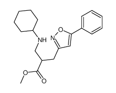 2-cyclohexylaminomethyl-3-(5-phenylisoxazol-3-yl)propionic acid methyl ester Structure