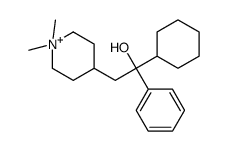 1-cyclohexyl-2-(1,1-dimethylpiperidin-1-ium-4-yl)-1-phenylethanol结构式