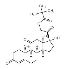 17,21-dihydroxypregn-4-ene-3,11,20-trione 21-pivalate Structure