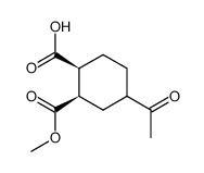 cis-1-carboxy-2-methoxycarbonyl-4-acetylcyclohexane Structure