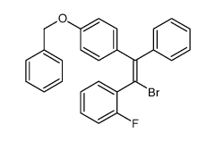 1-[(E)-2-bromo-2-(2-fluorophenyl)-1-phenylethenyl]-4-phenylmethoxybenzene Structure