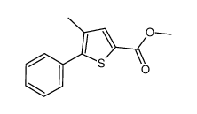 4-methyl-5-phenyl-thiophene-2-carboxylic acid methyl ester结构式