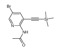 N-(5-bromo-3-trimethylsilanylethynyl-pyridin-2-yl)-acetamide Structure