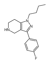 1-Butyl-3-(4-fluoro-phenyl)-4,5,6,7-tetrahydro-1H-pyrazolo[4,3-c]pyridine Structure