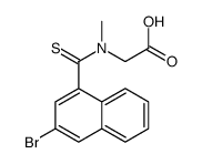 2-[(3-bromonaphthalene-1-carbothioyl)-methylamino]acetic acid Structure