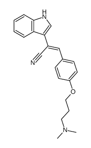 (Z)-3-[4-(3-Dimethylamino-propoxy)-phenyl]-2-(1H-indol-3-yl)-acrylonitrile Structure