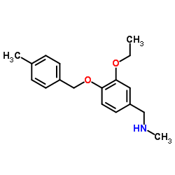 1-{3-Ethoxy-4-[(4-methylbenzyl)oxy]phenyl}-N-methylmethanamine Structure