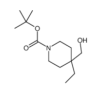 1-BOC-4-ETHYL-4-(HYDROXYMETHYL)-PIPERIDINE Structure