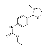 ethyl N-[4-(3-methyl-1,3-thiazolidin-2-yl)phenyl]carbamate结构式