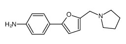 4-[5-(pyrrolidin-1-ylmethyl)furan-2-yl]aniline结构式