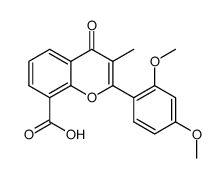 2',4'-dimethoxy-3-methylflavone-8-carboxylic acid结构式