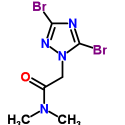 2-(3,5-Dibromo-1H-1,2,4-triazol-1-yl)-N,N-dimethylacetamide结构式