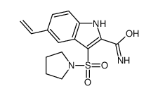 5-ethenyl-3-pyrrolidin-1-ylsulfonyl-1H-indole-2-carboxamide Structure