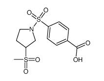 4-(3-methylsulfonylpyrrolidin-1-yl)sulfonylbenzoic acid Structure