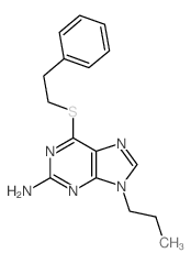 6-phenethylsulfanyl-9-propyl-purin-2-amine Structure