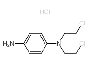 N,N-bis(2-chloroethyl)benzene-1,4-diamine结构式