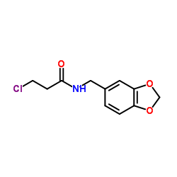 N-(1,3-Benzodioxol-5-ylmethyl)-3-chloropropanamide structure