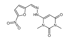 1,3-dimethyl-6-[(2E)-2-[(5-nitrofuran-2-yl)methylidene]hydrazinyl]pyrimidine-2,4-dione Structure