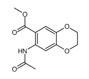 7-acetylamino-2,3-dihydro-benzo[1,4]dioxin-6-carboxylic acid methyl ester结构式