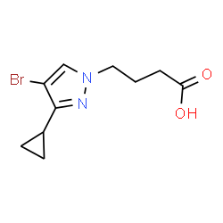 4-(4-bromo-3-cyclopropyl-pyrazol-1-yl)butanoic acid Structure