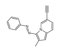 (6-ethynyl-2-methylindolizin-3-yl)-phenyldiazene Structure