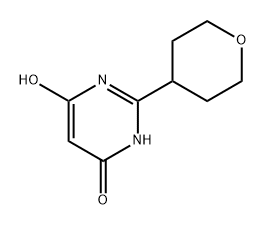 4(3H)-Pyrimidinone, 6-hydroxy-2-(tetrahydro-2H-pyran-4-yl)- Structure