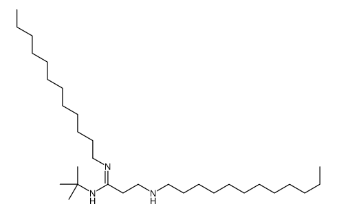 N-tert-butyl-N'-dodecyl-3-(dodecylamino)propanimidamide结构式