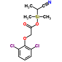 (1-Cyanoethyl)(dimethyl)silyl (2,6-dichlorophenoxy)acetate结构式