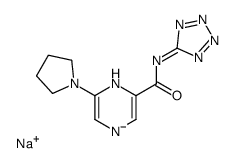 sodium,(6-pyrrolidin-1-ylpyrazine-2-carbonyl)-(2H-tetrazol-5-yl)azanide Structure