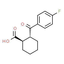 TRANS-2-(4-FLUOROBENZOYL)-1-CYCLOHEXANE-CARBOXYLIC ACID Structure