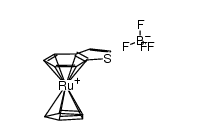 ((η5-Cp)Ru(η6-benzo{b}thiophene))BF4 Structure