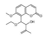 8-(1-ethoxy-2-hydroxy-3-methylbut-3-enyl)-7-methoxychromen-2-one Structure