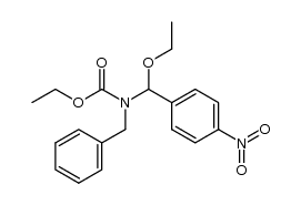 Ethyl N-benzyl-N-[ethoxy(4-nitrophenyl)methyl]carbamate Structure