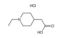 Ethyl-4-piperidine acetate hydrochloride structure