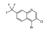 4-Bromo-3-chloro-7-trifluoromethylquinoline Structure