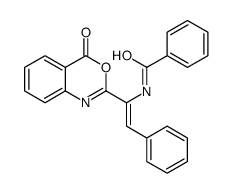 N-[1-(4-oxo-3,1-benzoxazin-2-yl)-2-phenylethenyl]benzamide结构式