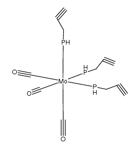 fac-(CHCCH2PH2)3molybdenum(CO)3 Structure