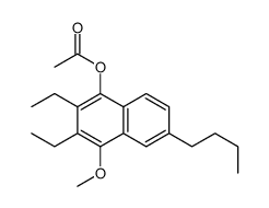 (6-butyl-2,3-diethyl-4-methoxynaphthalen-1-yl) acetate Structure