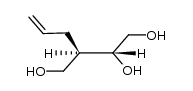 (2R,3R)-3-(hydroxymethyl)hex-5-en-1,2-diol结构式