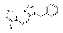 1-amino-3-[(E)-(1-benzylimidazol-2-yl)methylideneamino]thiourea结构式