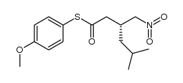 (R)-S-(4-methoxyphenyl) 5-methyl-3-(nitromethyl)hexanethioate结构式