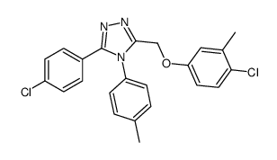 4H-1,2,4-Triazole, 3-((4-chloro-3-methylphenoxy)methyl)-5-(4-chlorophe nyl)-4-(4-methylphenyl)-结构式