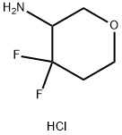 4,4-二氟四氢-2H-吡喃-3-胺盐酸盐结构式