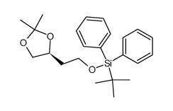 (2S)-1,2-O-isopropylidene-4-(tert-butyldiphenylsilyl)butane-1,2,4-triol结构式