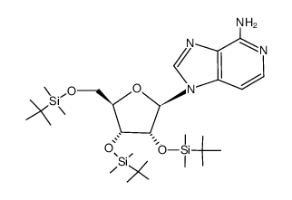 4-Amino-1-(2’,3’,5’-tri-O-tert-butyldimethylsilyl--D-ribofuranosyl)-imidazo[4,5-a]pyridine结构式