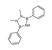 1,2-dimethyl-3,5-diphenyl-cyclo-1,2,4-triaza-3,5-diborane Structure