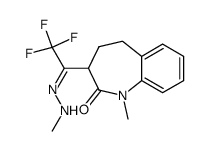 1-Methyl-3-[2,2,2-trifluoro-1-(methyl-hydrazono)-ethyl]-1,3,4,5-tetrahydro-benzo[b]azepin-2-one结构式