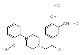 4-[1-hydroxy-2-[4-(2-methoxyphenyl)-1-piperazinyl]ethyl]pyrocatechol dihydrochloride Structure