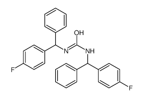 1,3-bis[(4-fluorophenyl)-phenylmethyl]urea Structure